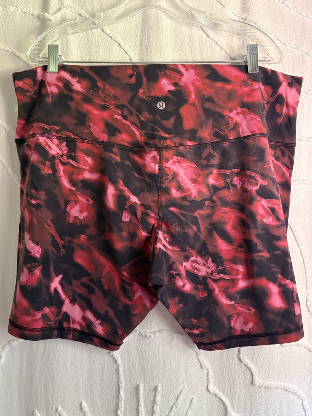 lululemon Align High-Rise Short 8” Pink Black Floral Abstract Size 20